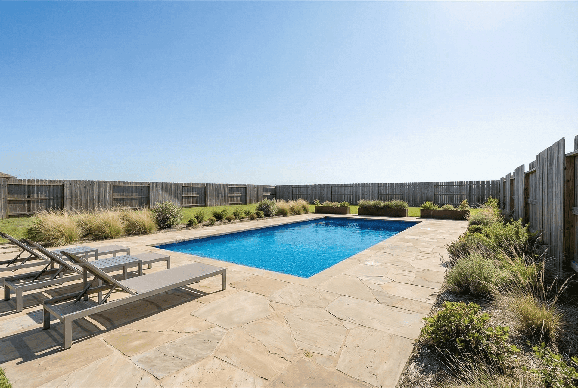 Intégration de piscine, après